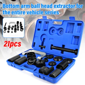 21PC BALL JOINT AUTO REPAIR REMOVER INSTALL MASTER ADAPTER TOOL SET SERVICE KIT - Picture 1 of 15