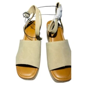 a.n.a Laskie Stone Espadrille Platform Wedge Sandal Ankle Strap Summer Shoes 9.5 - Picture 1 of 8