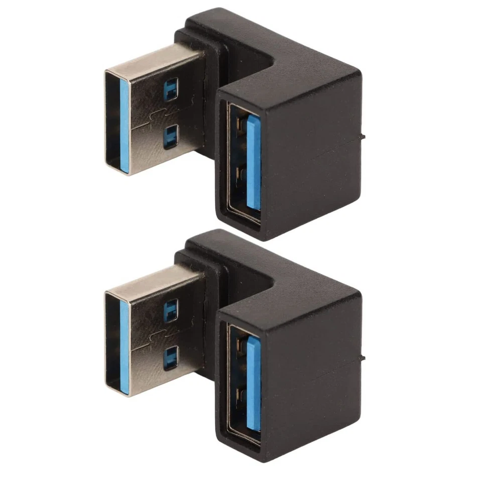 10x Down Angled U Shape USB 3.0 A Male to A Female Extension 10Gbps OTG Adapter - Image 1 of 4