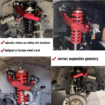 Brazos de control superiores de elevación de aluminio 2-4 para Chevy Silverado GMC Sierra 1500 1999-06 Foto 1 de 4