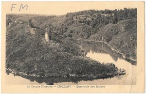 Konvolut der Ruinen in CROZANT 23 in der Höhle Postkarte geschrieben an Frau Nappras  - Bild 1 von 2