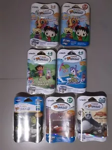 Vtech V. Smile Motion 7 Games Lot Dora, Cars, Kung Fu Panda, Shrek, kai-lan NEW - Picture 1 of 1
