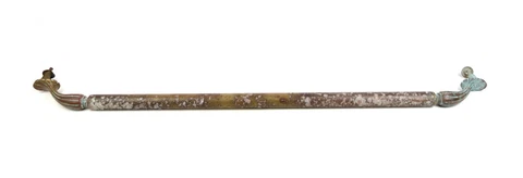 Antique Ornate Brass Copper Bath Towel Holder Handle Cover