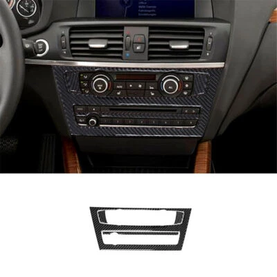 Fit For BMW X3 F25 X4 F26 Carbon Fiber Car Radio/Climate Control Cover Trim 4Pcs - Image 1 of 4