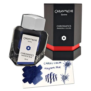 Tinta embotellada cromática Caran d'Ache para plumas estilográficas en azul magnético - 50 ml - Imagen 1 de 1