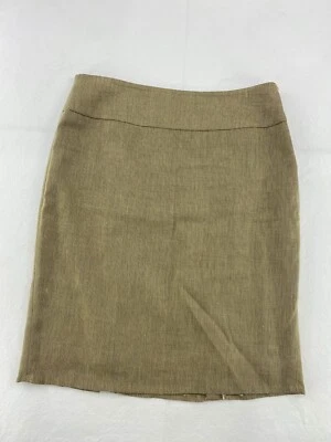 Женская юбка на молнии Jones New York Collection из льняной смеси сбоку размер 12 бежевая с подкладкой - Изображение 1 из 4