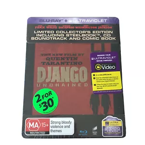 Django Unchained Bluray Steelbook Rare Edition With CD Soundtrack & Comic Book - Picture 1 of 6