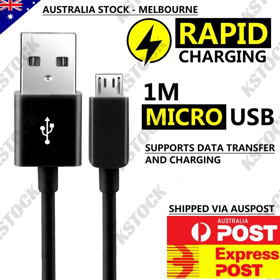 Micro USB Charger Cable for Samsung Galaxy S7 Edge S6 S5 S4 Tab3 Sony HTC LG - image 1 of 3