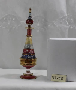 VINTAGE HAND BLOWN PERFUME BOTTLE & DABBER (EGYPTIAN ?) - Picture 1 of 16