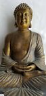 New MediumSitting Buddha Statue Large Meditating Buddha Statue Zen Brown & Gold