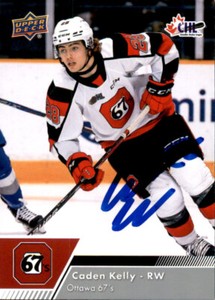 Caden Kelly Signed Autographed 22/23 Upper Deck CHL card Ottawa 67's
