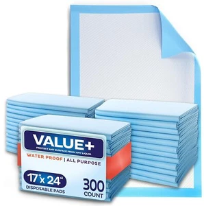 US 300 Pack 17x24 Disposable Chucks Pads Changing Pad Incontinence Bed Underpads - Picture 1 of 5