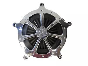 Filtro de aire RSD VELOCIDAD DE ADMISIÓN 7 VENTURI Harley Touring Softail Dyna CROMO - Imagen 1 de 4