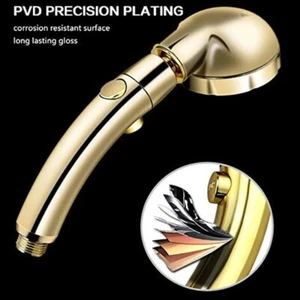 RV Hand Held Shower Head Gold 3 Mode Water Pressure Hose Camper Mobil Home - Picture 1 of 17