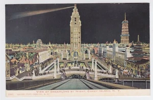 DREAMLAND BY NIGHT CONEY ISLAND NY PRE 1907 - Bild 1 von 2