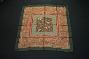 Liberty of London Silk Scarf 35 X 34 India West Asia Elephant Animals 51223S - Picture 1 of 6