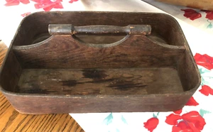 Antike primitive Allzweckmesser Schatulle mit Holzgriff - Bild 1 von 3