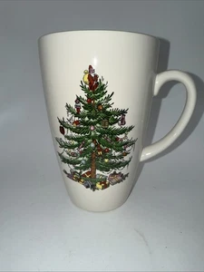 Spode Christmas Tree Tall Latte Mug Fine Earthenware c1938 S3324-A22 22 oz - Picture 1 of 8
