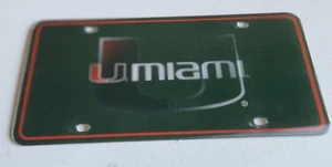 Miami Hurricanes Logo Holographic License Plate Acrylic New - Picture 1 of 4