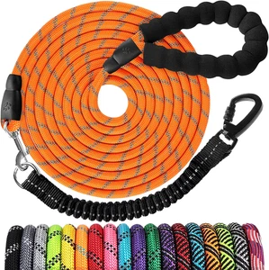 Long Dog Leash 15 FT: Heavy Duty Rope Leashes for Dogs Training with Swivel Lock - Picture 1 of 12
