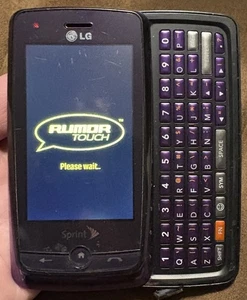Teléfono LG Rumor Touch teclado púrpura deslizable (Sprint) enciende - Imagen 1 de 5