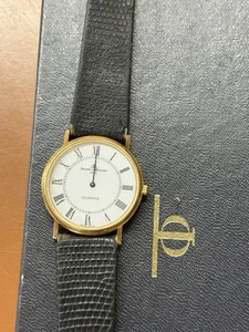 Baume & Mercer 14k Yellow Gold Dress Watch Parts Only Broken Original Box - Picture 1 of 11
