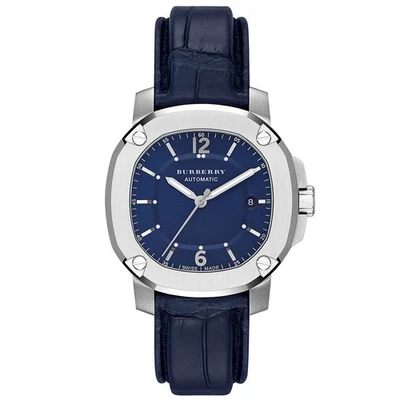 Burberry The Britain BBY1205 Automatic Watch Silver Navy Discontinued - Image 1 of 4
