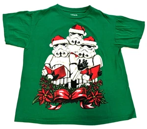 Star Wars Caroling Stormtroopers Tee Shirt Kids Youth Size Medium Short Sleeves - Picture 1 of 7