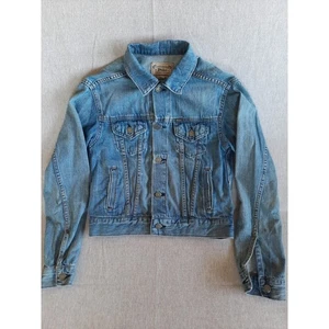 Polo Ralph Lauren Hombres XS Denim Utility Western Trucker Tipo Chaqueta Parche de Cuero - Imagen 1 de 10
