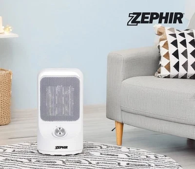 TERMOVENTILATORE CERAMICO OSCILLANTE ZPTC170  Caldobagno 1500 watt Bianco ZEPHIR - Immagine 1 di 2