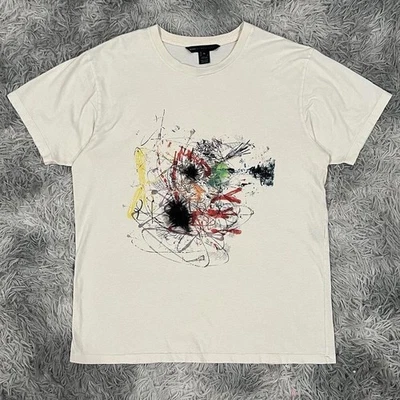 Camiseta Marc By Marc Jacob’s Abstracta Color Crema Talla XL Ligeramente Manchada Foto 1 de 4