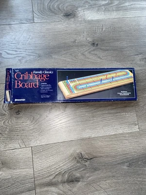 1992 Pressman 3211 Wood Cribbage Board Continuous Lane Track Pegs VTG Toy Kids - Image 1 of 4