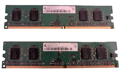 2x 256MB DDR2-533 PC2-4200U 1Rx16 Desktop Memory RAM Kit – Qimonda HYS64T32000HU - Image 1 of 2