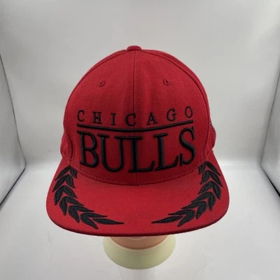 Mitchell and Ness Snapback Chicago Bulls Print Embroidered Black Hat 90s Y2k - Image 1 of 4