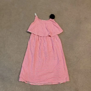 OSHKOSH SUNDRESS, 4, SLEEVELESS, STRIPED PINK/ WHITE, STRETCH WAIST, STRAPS,CUTE - Picture 1 of 4