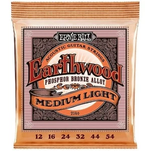 Ernie Ball Acoustic Guitar Strings 12-54 Phosphor Bronze MEDIUM LIGHT 2146 - Picture 1 of 8
