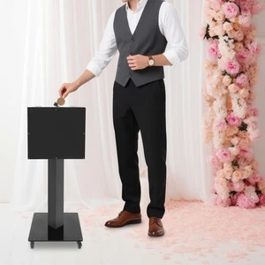 Floor Standing Donation Box with Wheels Suggestion Box with Lock and Key - Picture 1 of 9