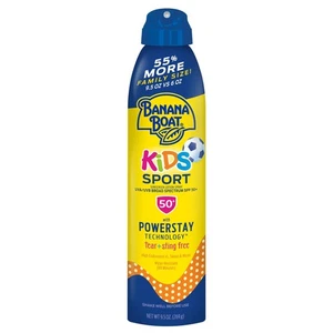 Banana Boat Kids Sport Sunscreen SPF 50, 9.5oz | Family Size, Oxybenzone Free - Picture 1 of 8