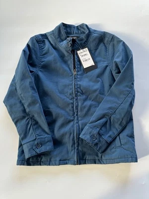 Chaqueta de algodón elástica con cuello alto para niños NORDSTROM en denim azul marino NUEVA Foto 1 de 4