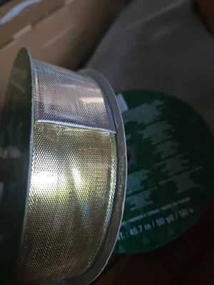 Kirkland Wire Edge Ribbon 1.5"x50yd Gold Silver Reversible New No Seams  - Image 1 of 4