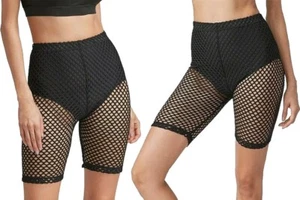 Pantalones Cortos de Ciclismo de Red para Mujer Ver a Través Sexy Look Leggings Cortos de Motociclista - Imagen 1 de 4