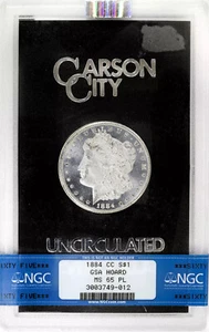 1884-CC Morgan Silver Dollar GSA Hoard NGC MS65PL Comes with Box & COA - Picture 1 of 2