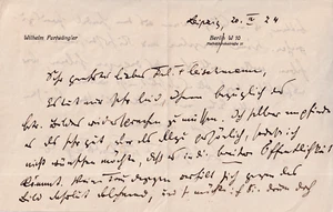 Wilhelm Furtwängler - direttore d'orchestra - lettera manoscritta - originale firmata - Foto 1 di 5