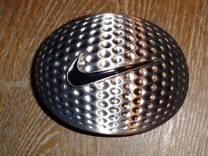 Nike Golf Player Vintage Round Chrome Belt Buckle - Rare Find - Picture 1 of 2
