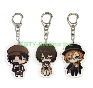 Set of 3 Bungou Stray Dogs Acrylic Keychain Osamu Dazai, Chuuya Nakahara, Ranpo - Picture 1 of 2