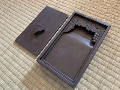 Vintage Duan Grapevine and fruit Stone Sculpture Duanstone - Изображение 1 из 4