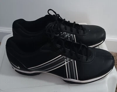 Туфли для гольфа женские NIKE 9,5 549583-001 Delight черные/белые/серые с мягкими шипами - Изображение 1 из 4