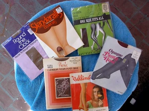 SMALL LOT VINTAGE PANTY HOSE ONE PAIR STOCKINGS - Imagen 1 de 3