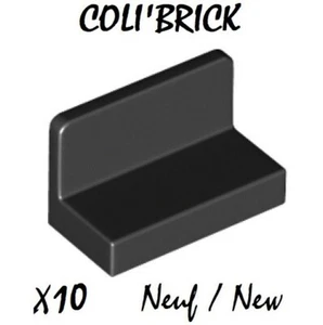 lego 4865 B - 10x Panneau Mur / Panel Wall 1x2x1 - Noir / Black - NEUF - Imagen 1 de 1