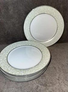 (6) Chris Madden für JCPenney Home Collection Hellgrün Gold Speiseteller - Bild 1 von 4